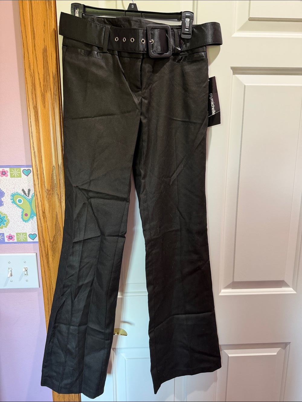Kohl's Black Women's Dress Pants with Attached Belt
